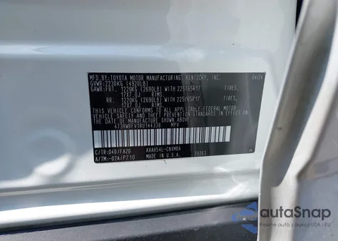 2024 Toyota Rav4 Hybrid Xle из США, поврежденный, VIN 4T3RWRFV1RU144338